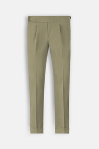 Dark Beige Italian Tailored Classic Pants - 1