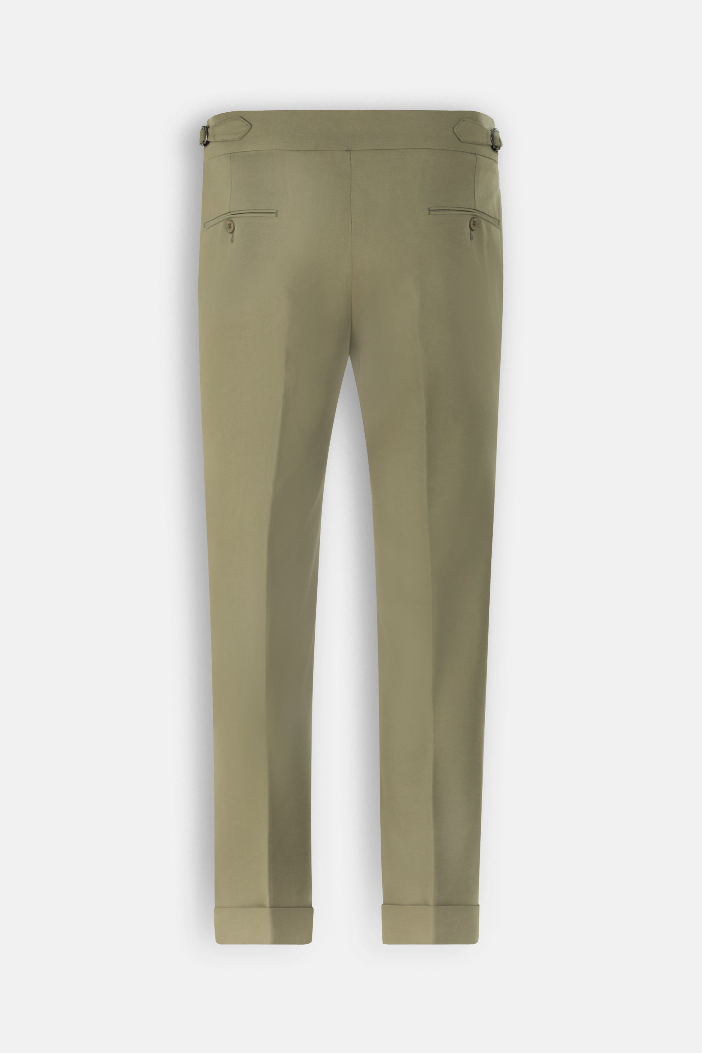 Dark Beige Italian Tailored Classic Pants