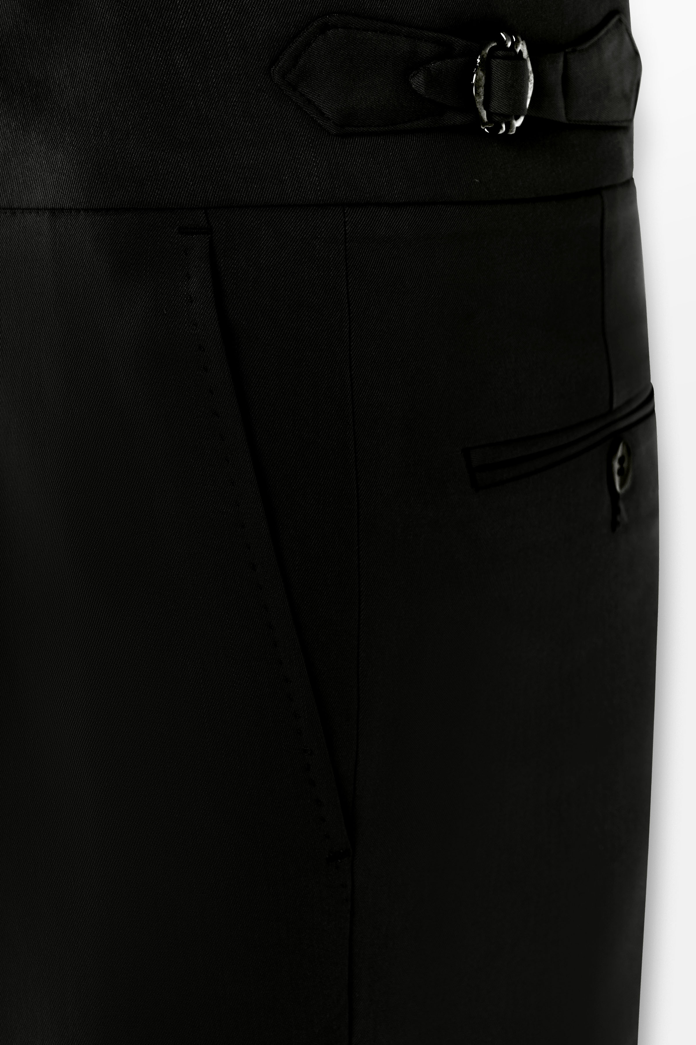 Black Italian Tailored Classic Pants