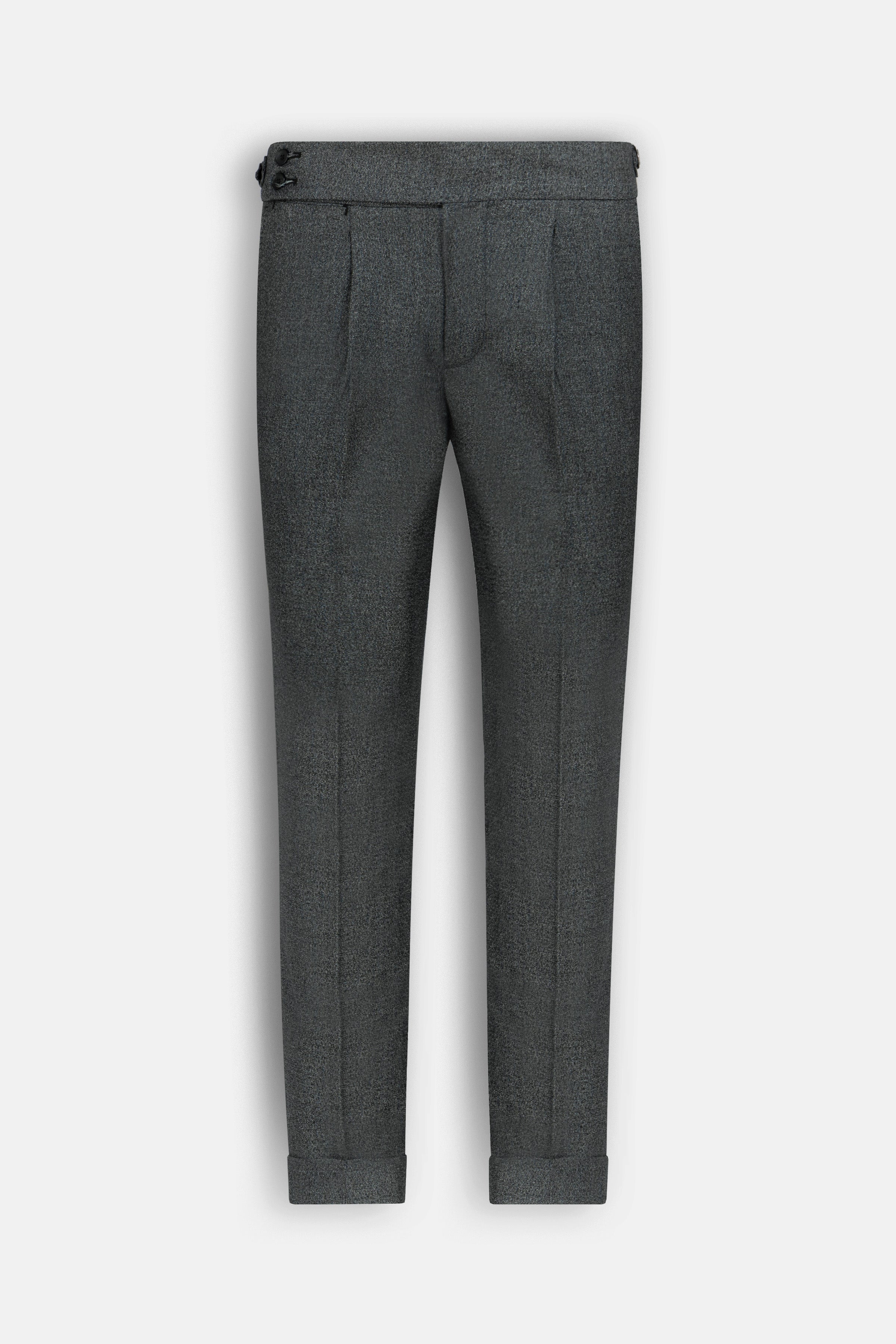 Dark Gray Italian Tailored Classic Pants