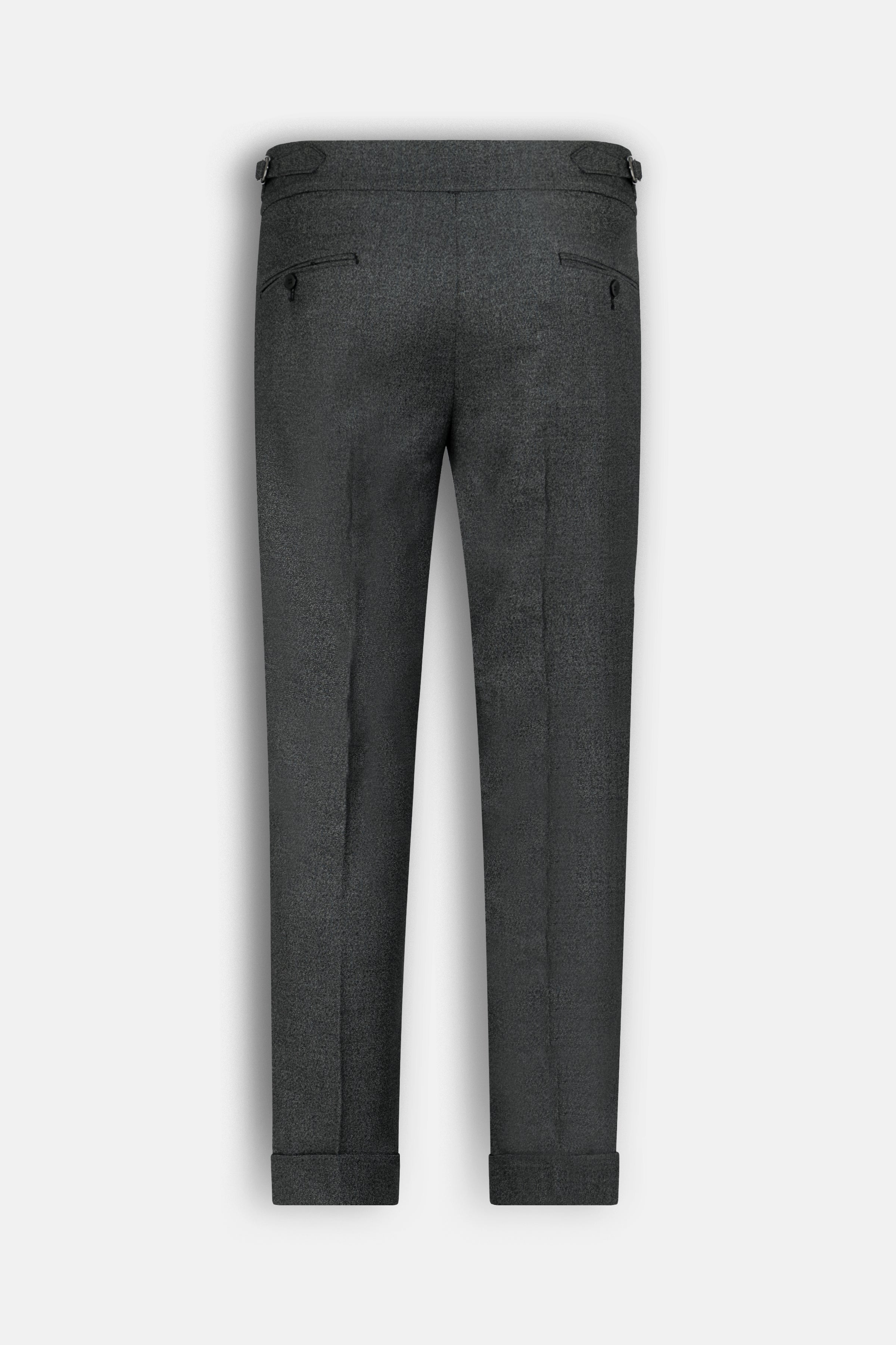 Dark Gray Italian Tailored Classic Pants