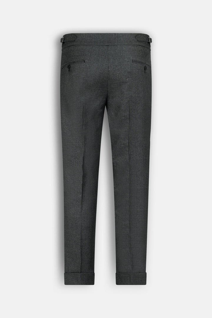 Dark Gray Italian Tailored Classic Pants - 4