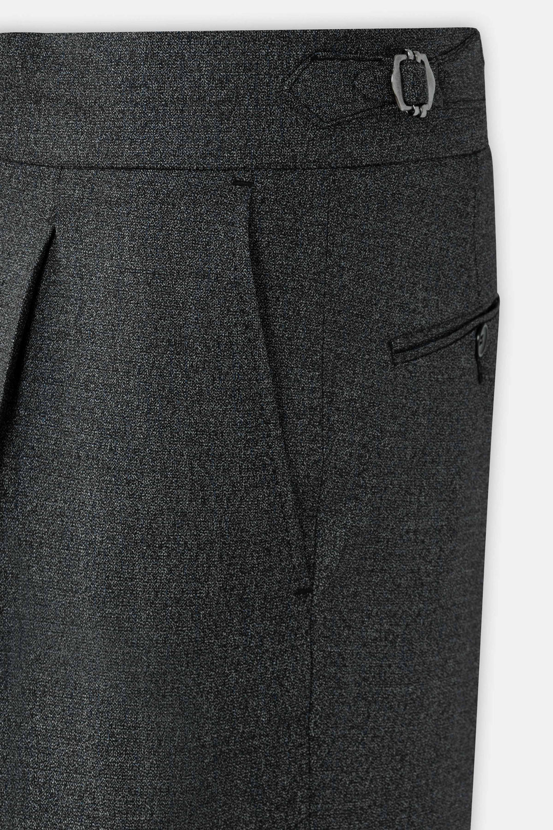 Dark Gray Italian Tailored Classic Pants - 3
