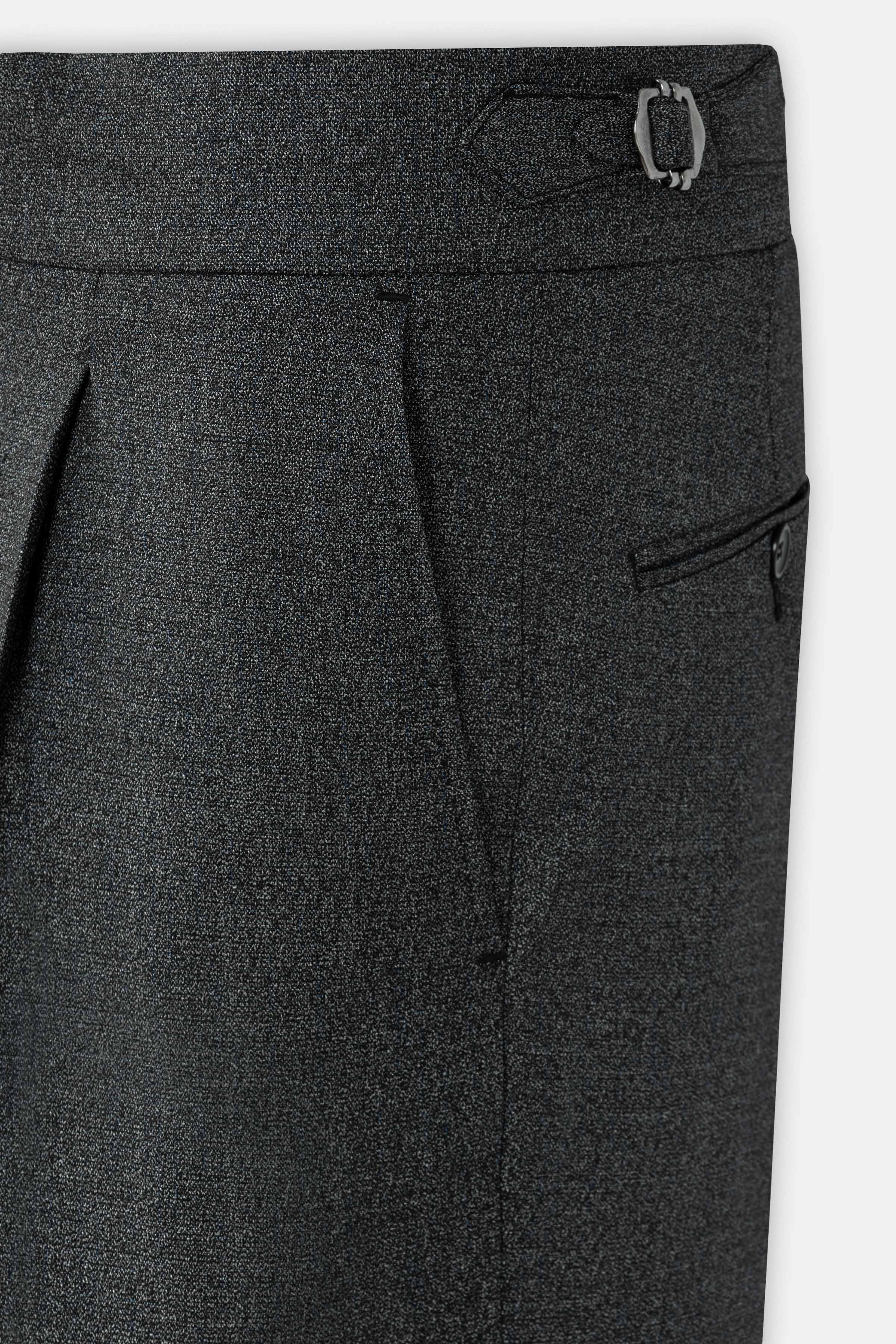 Dark Gray Italian Tailored Classic Pants