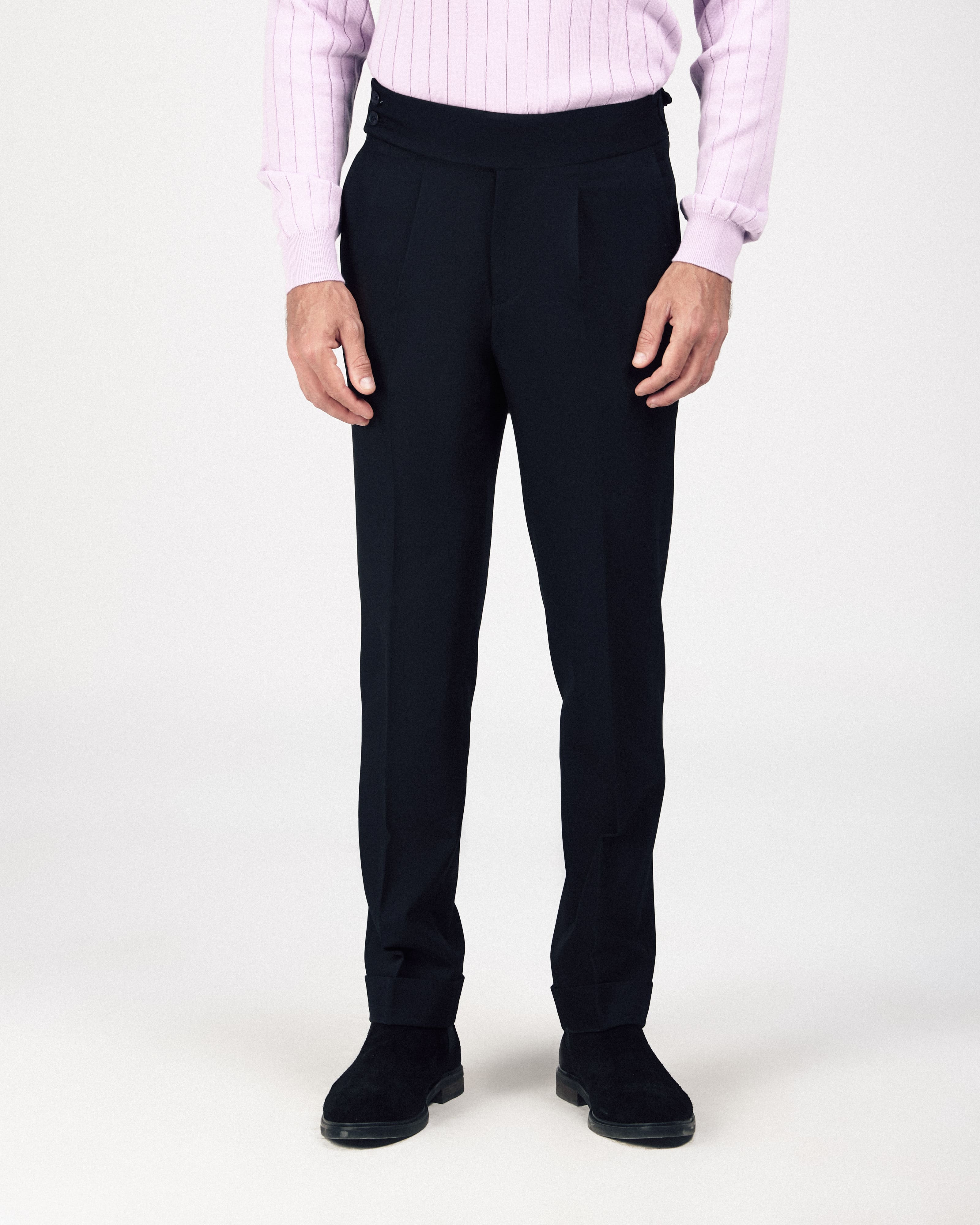 Navy Italian Tailored Classic Pants