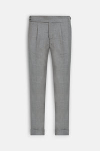 Light Gray Italian Tailored Classic Pants - 1