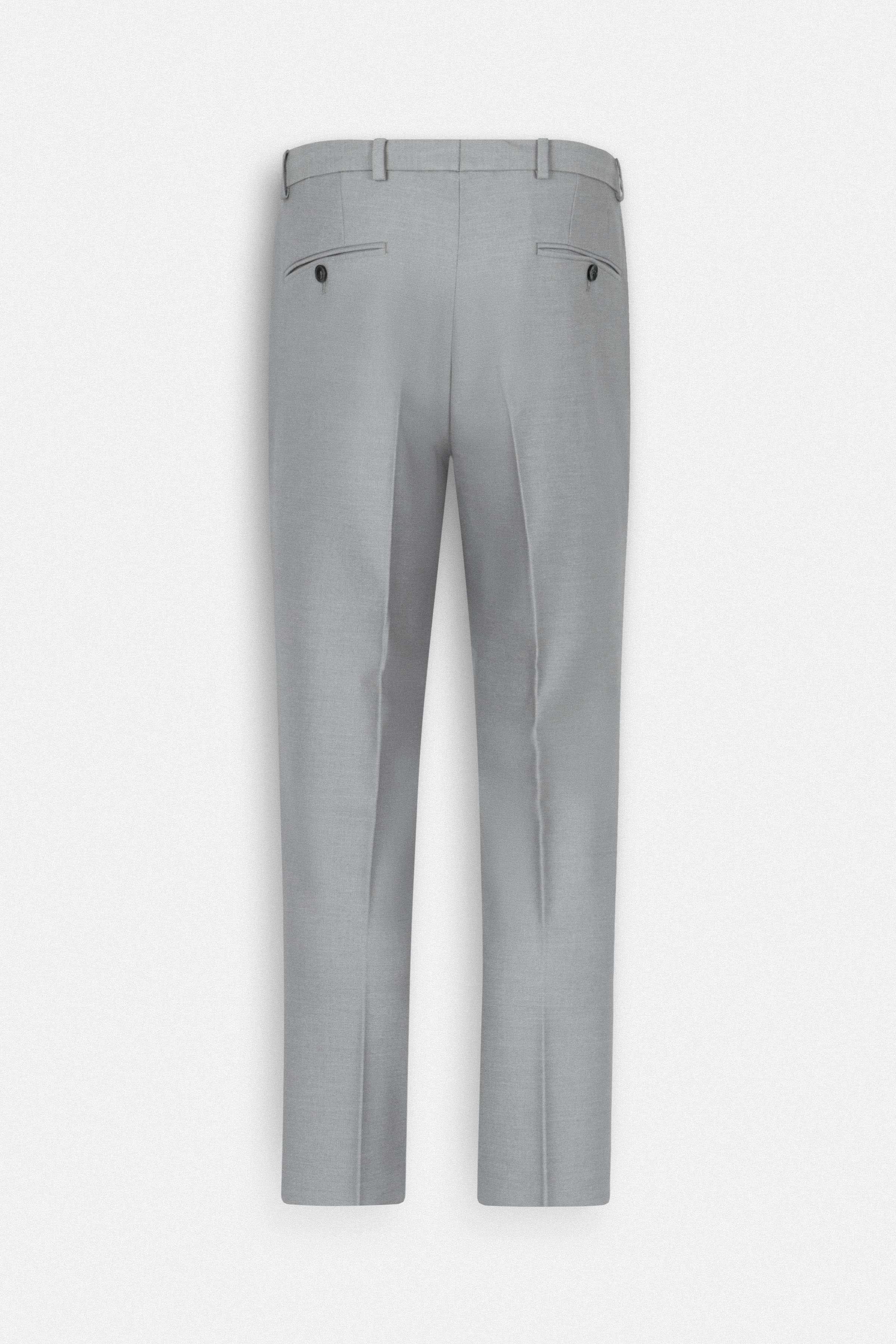 Laced-Up Flat front Gray Chino smart casual pants