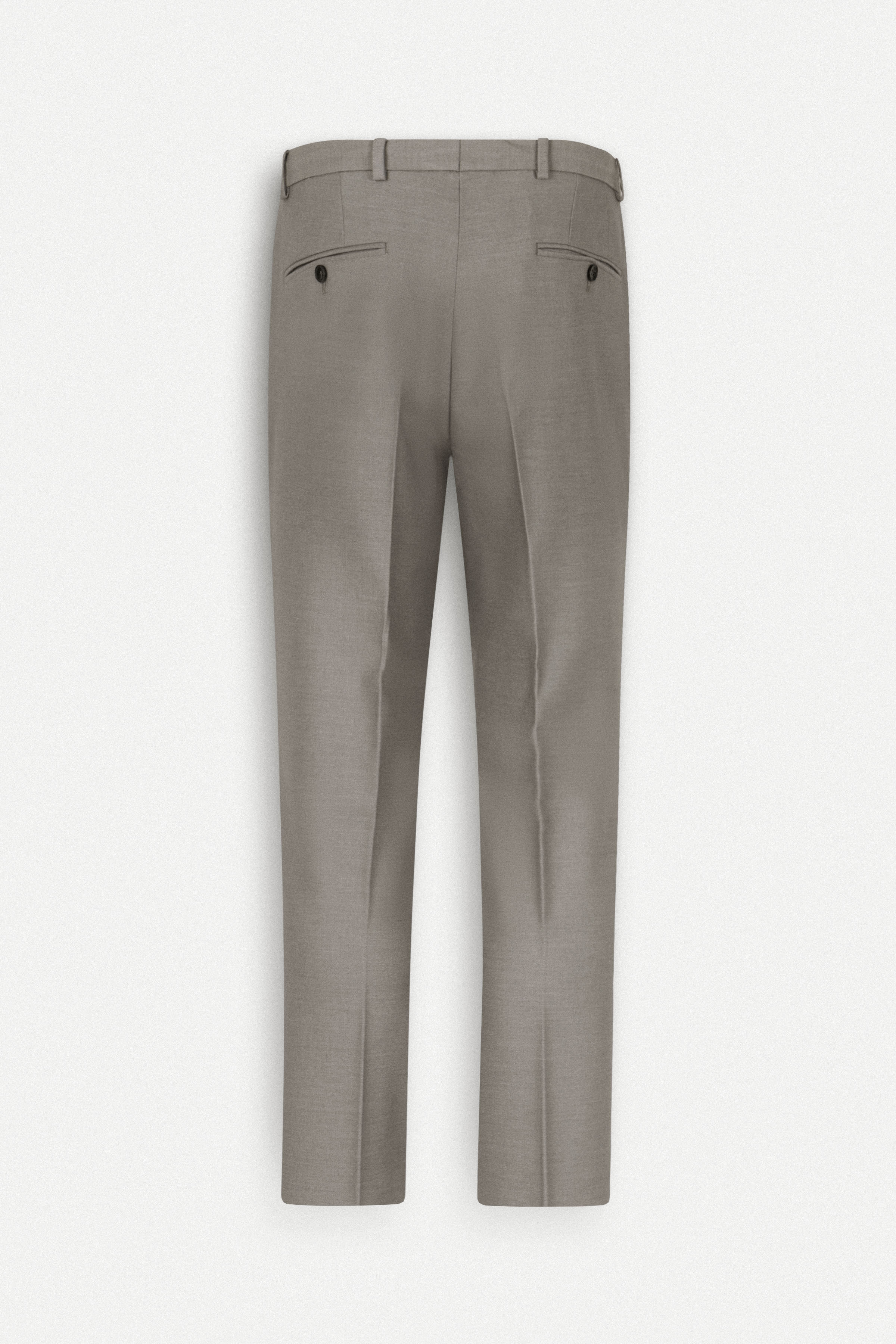 Laced-Up Flat front Dark Gray Chino smart casual pants