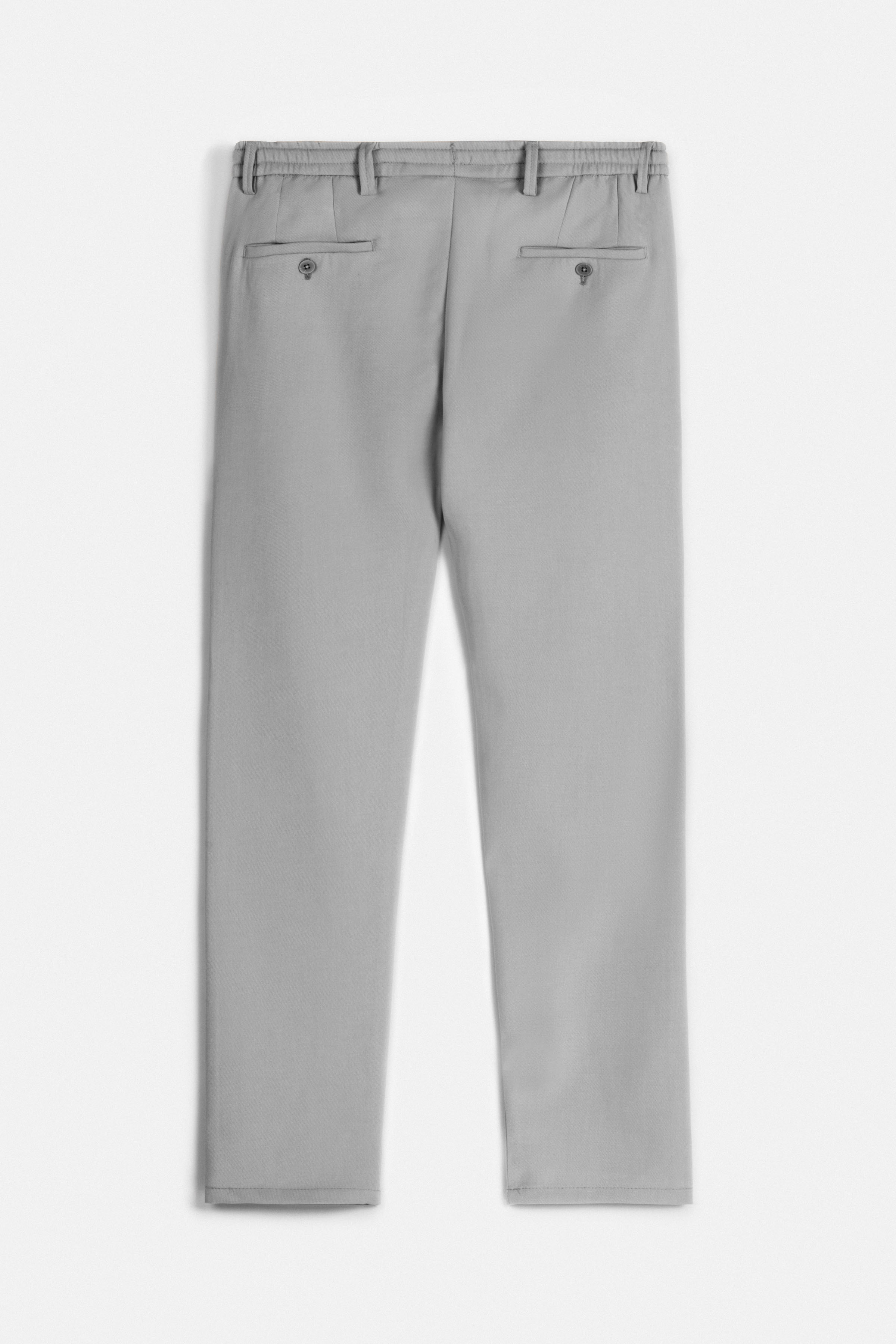 Laced-Up Gray smart casual pants