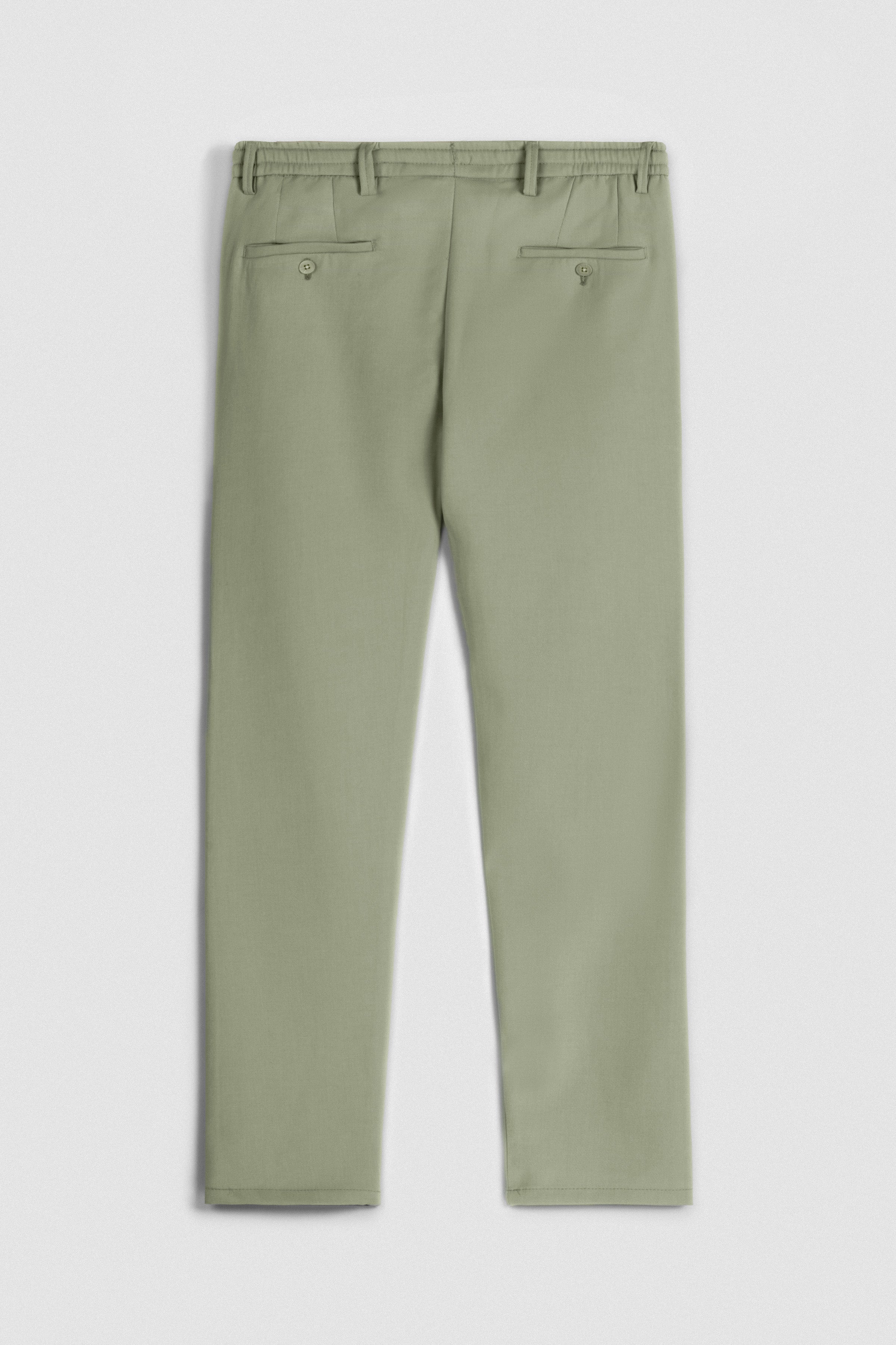 Laced-Up Sage Green smart casual pants