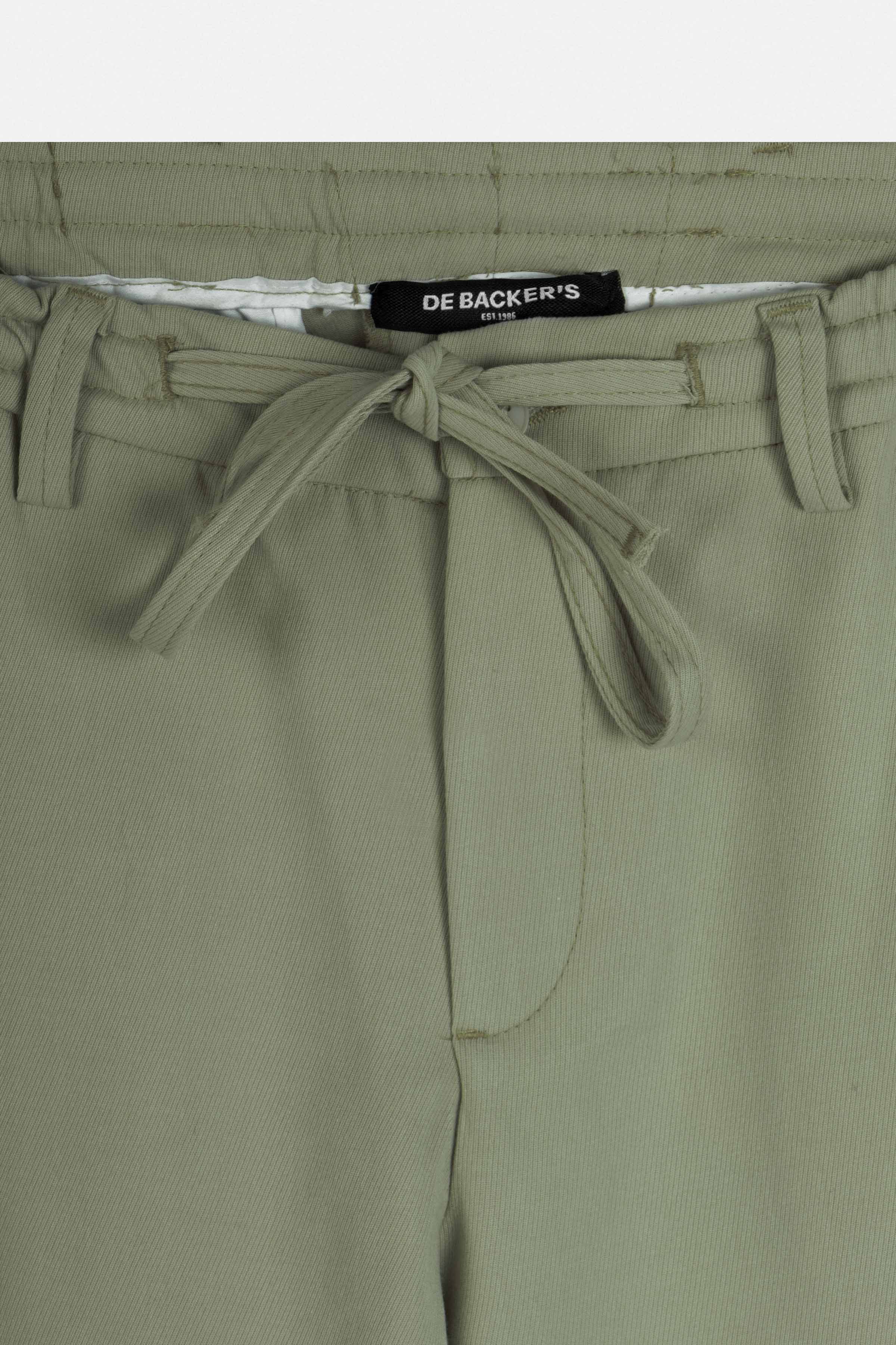 Laced-Up Sage Green smart casual pants