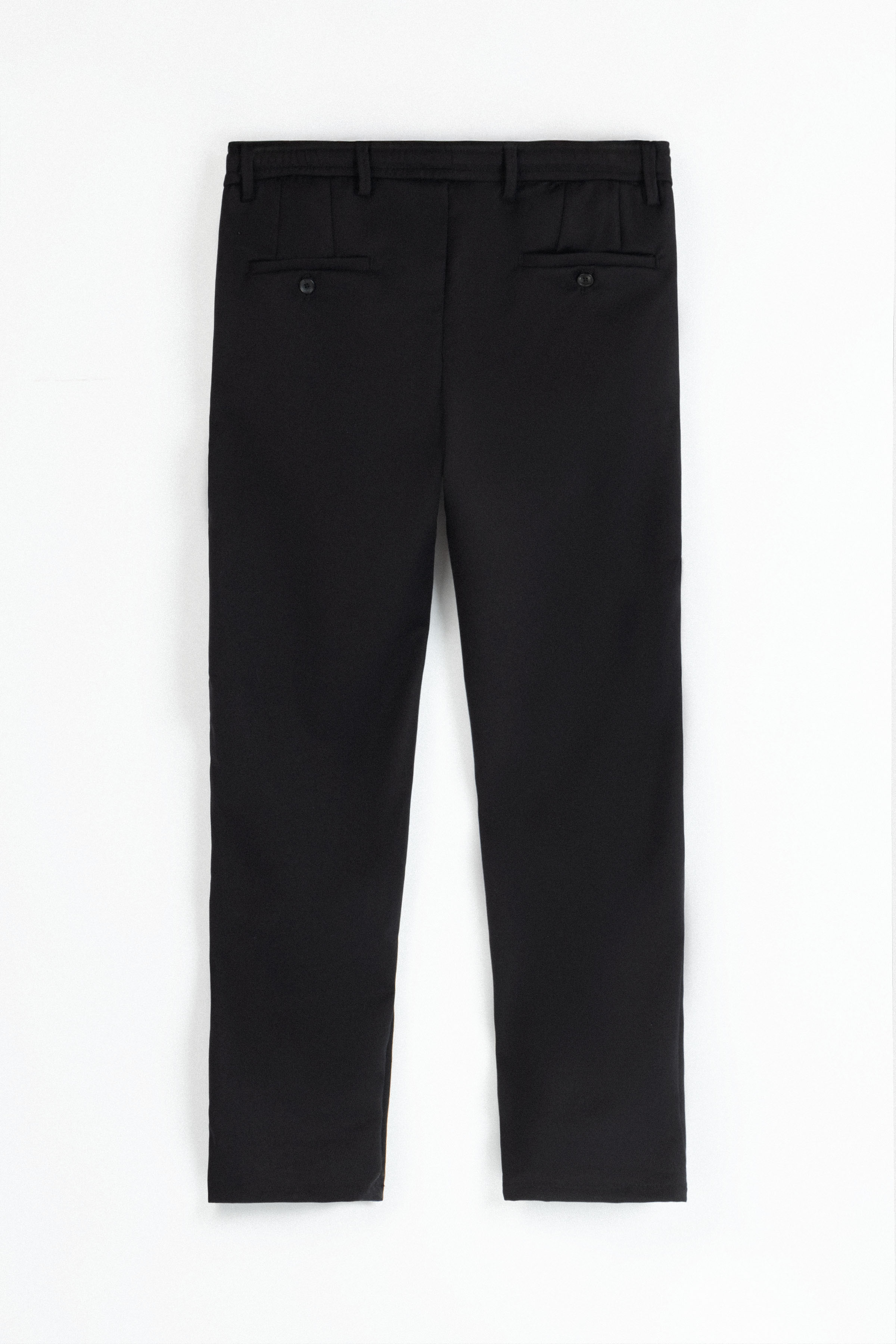 Laced-Up Black smart casual pants