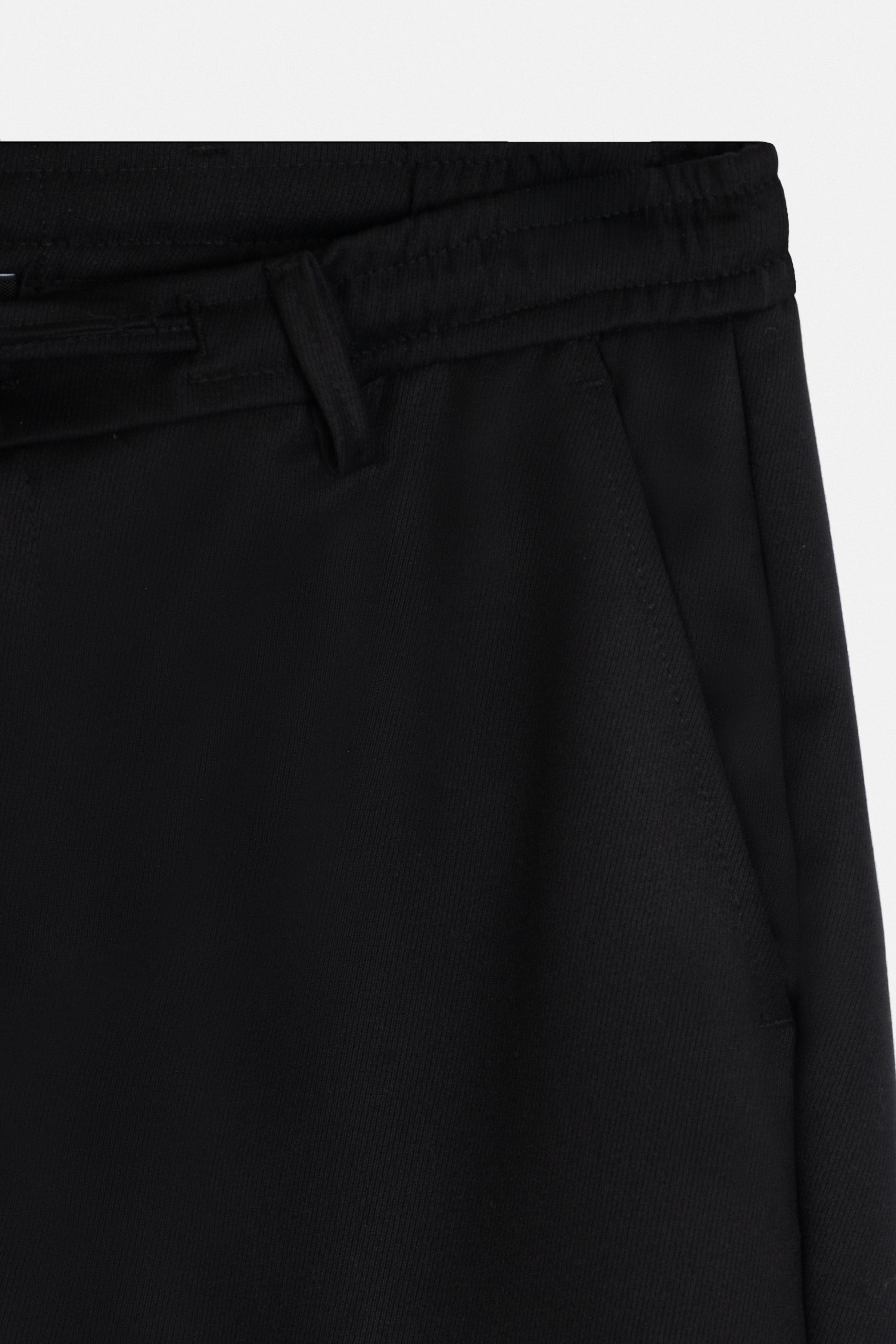 Laced-Up Black smart casual pants