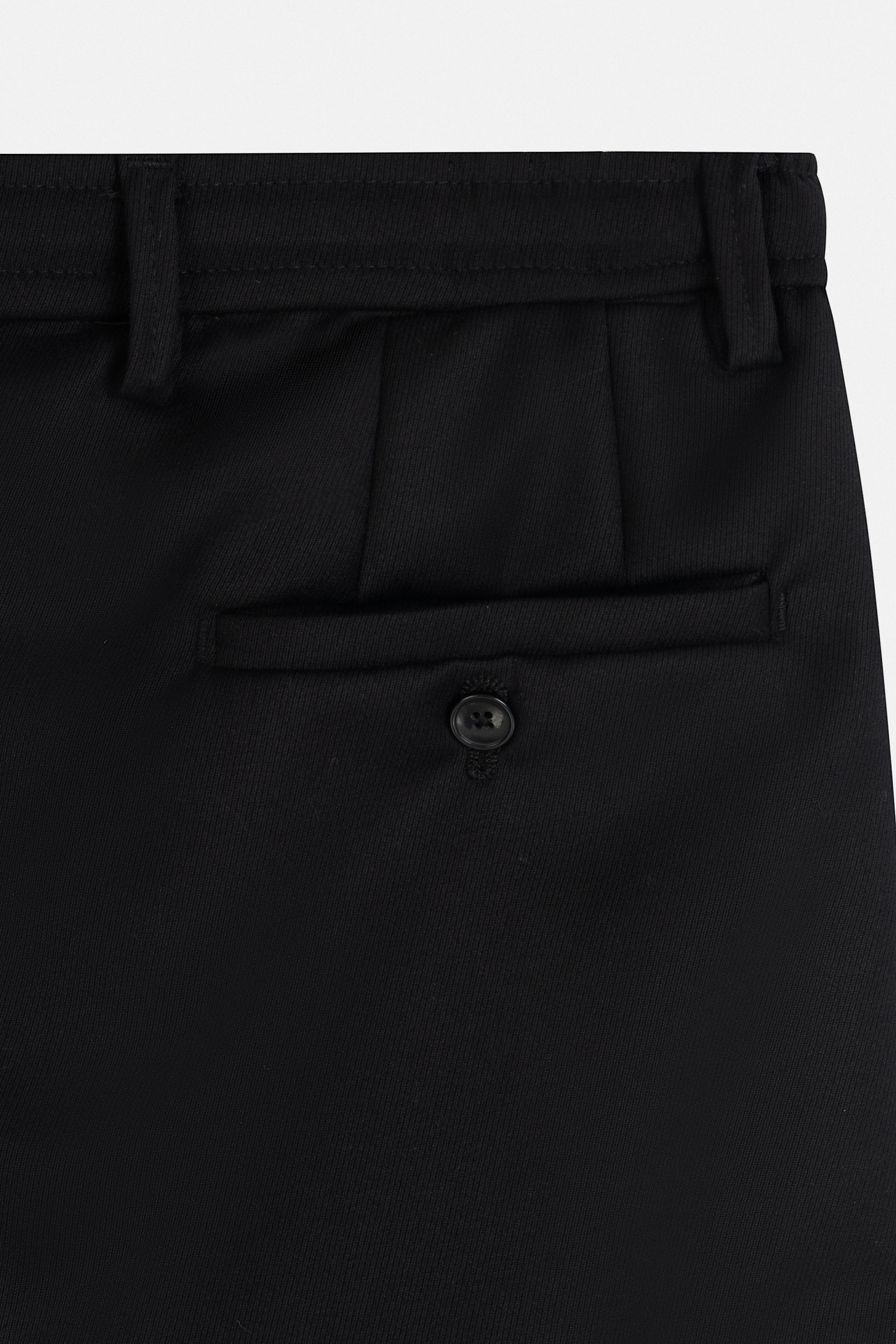 Laced-Up Black smart casual pants