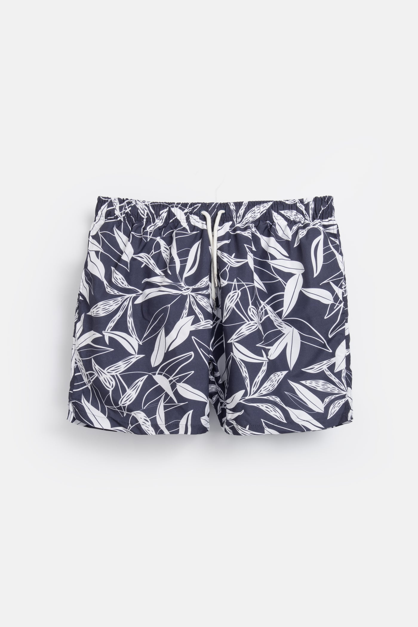 Printed Charcoal Gray & White Swimwear