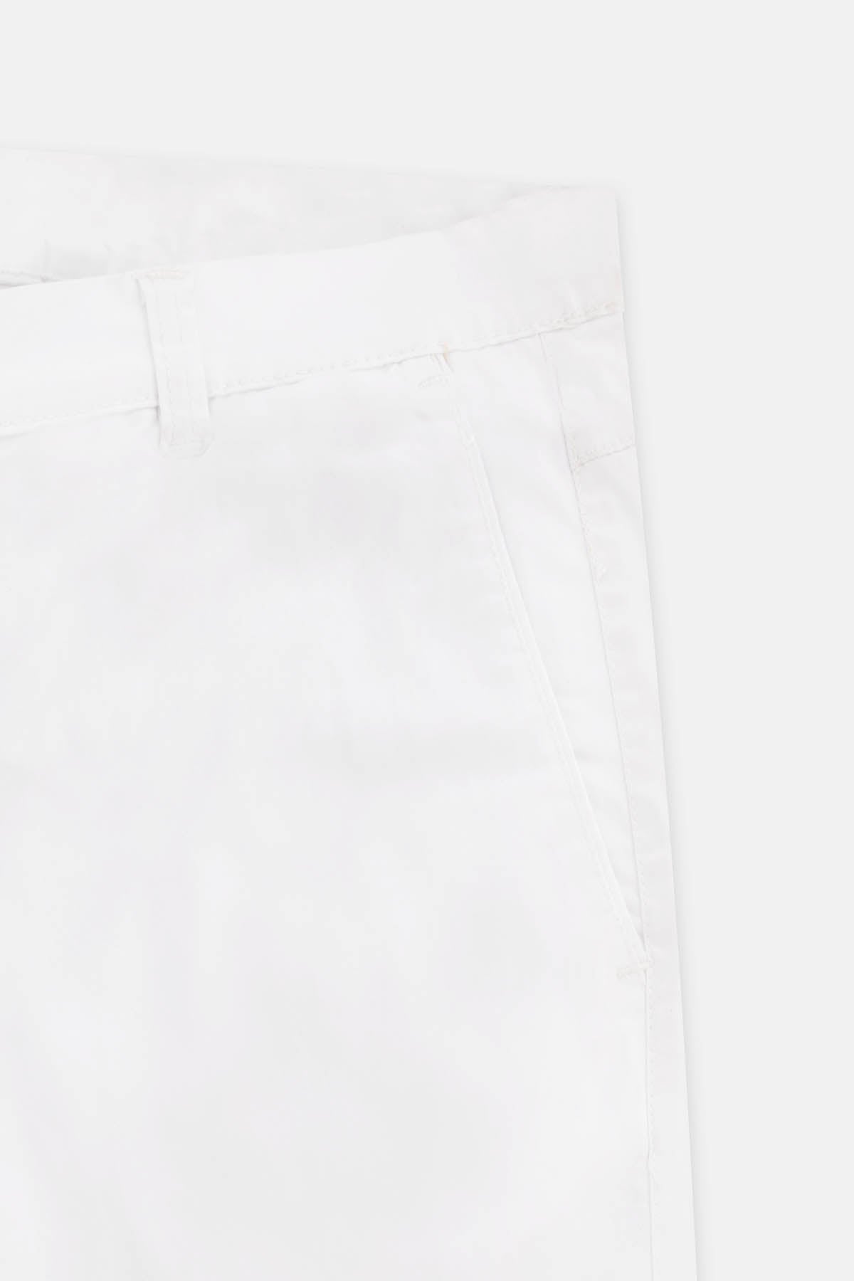 White Gabardine Short