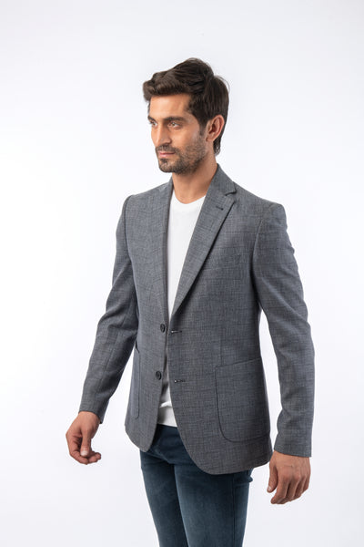 Pique Linen Taupe Gray Blazer