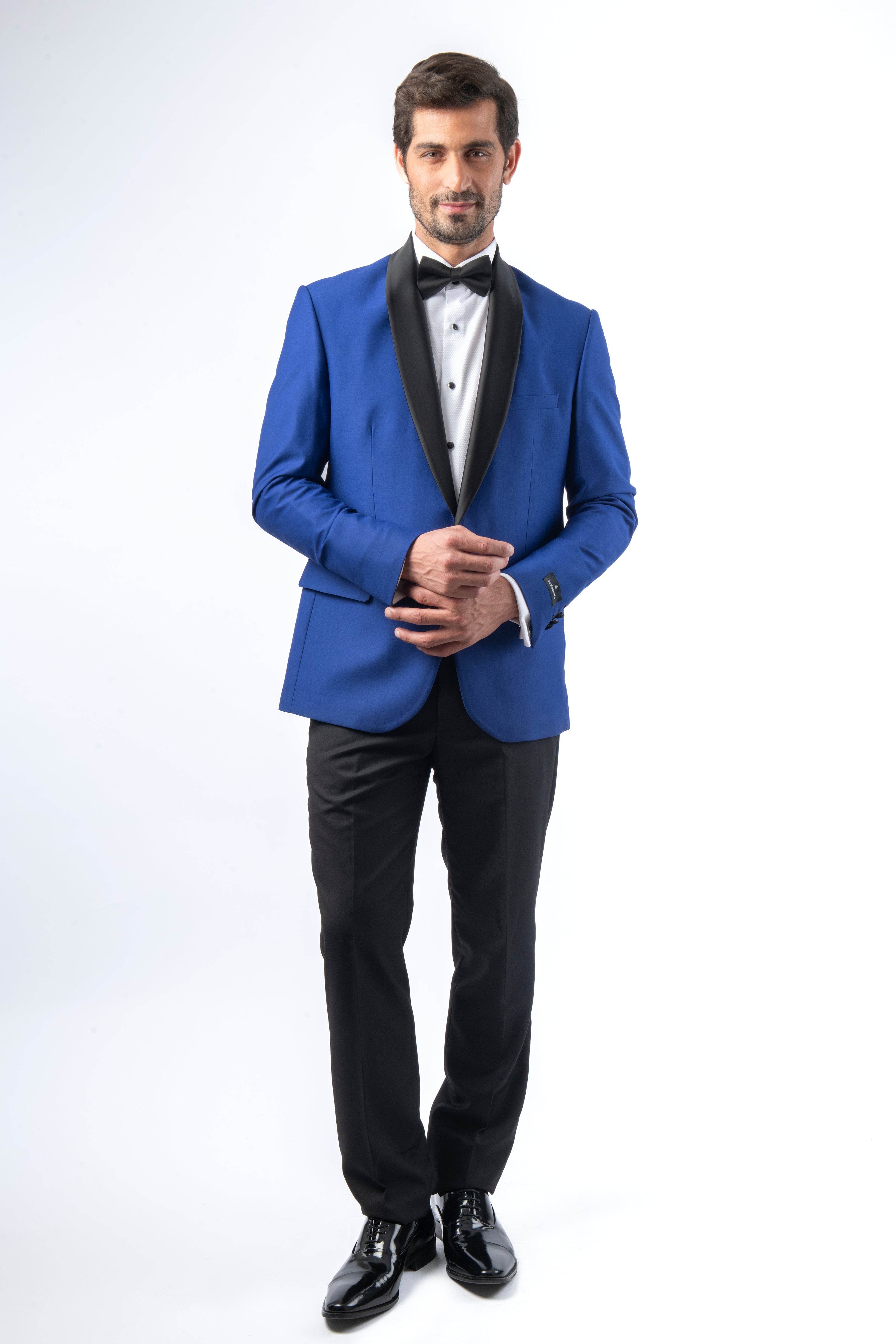 Solid Super Slim Shawl Lapel Midnight Blue Twill Tuxedo