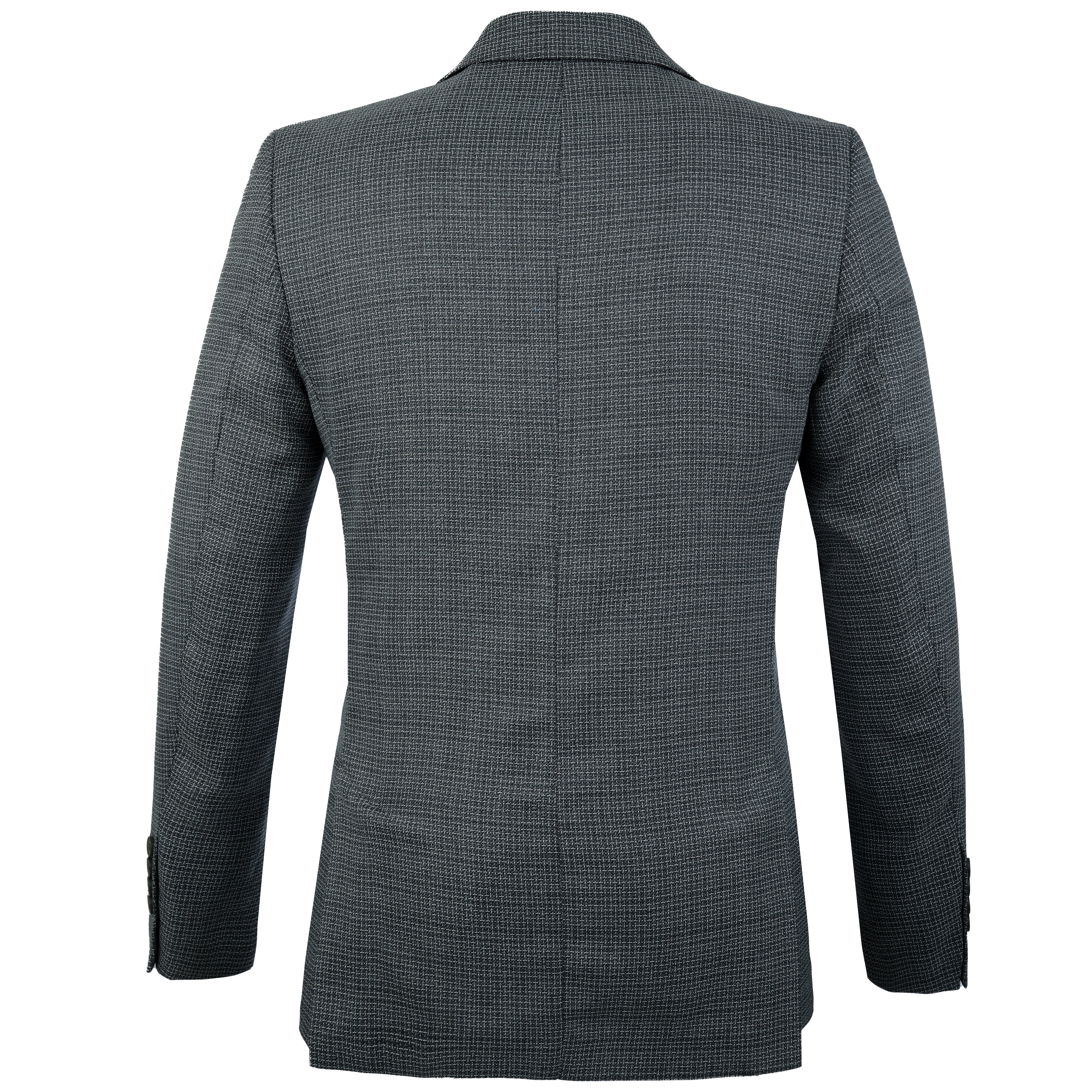 Jacquard Woven Light Gray & Gray Blazer