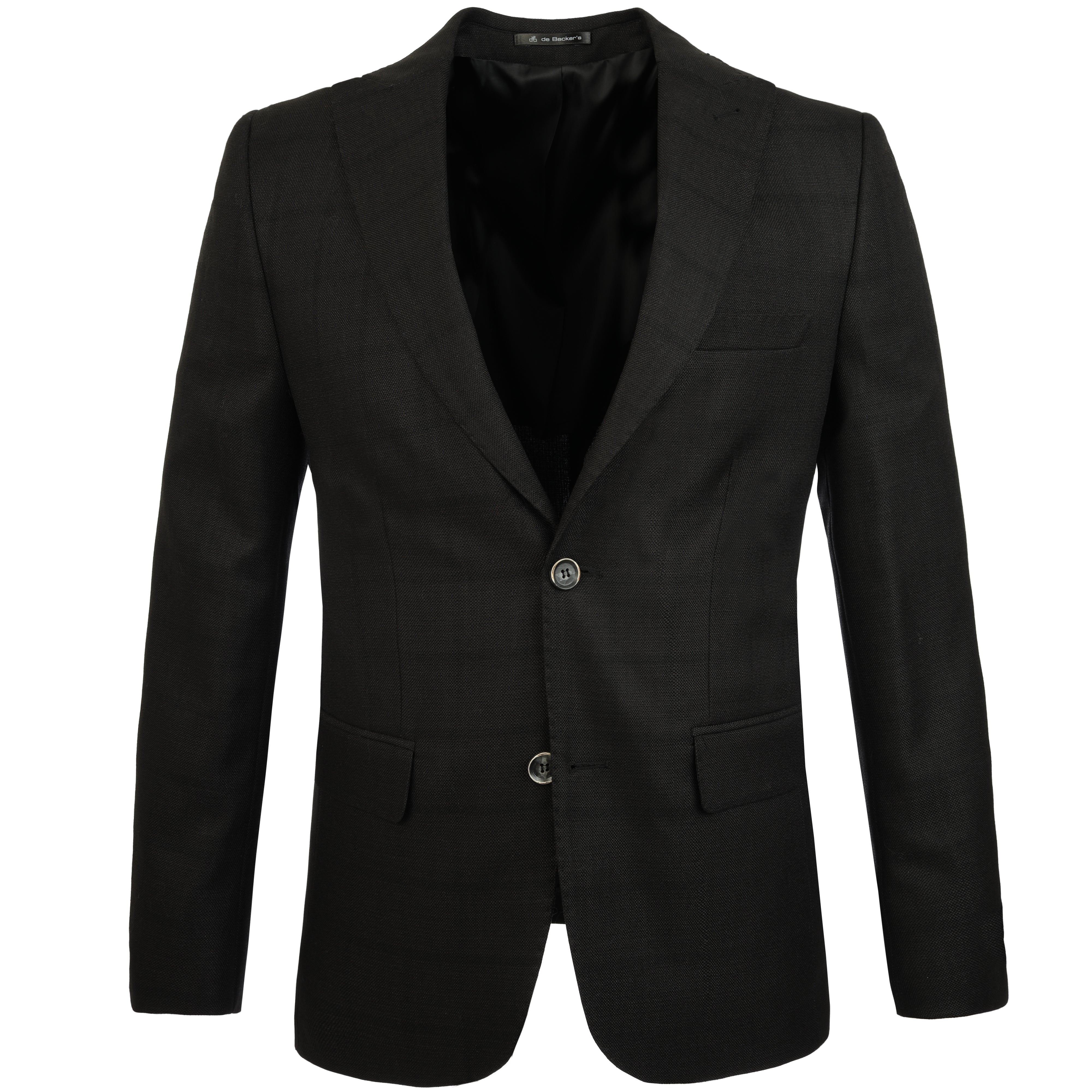 Linen Look Pique Black Blazer