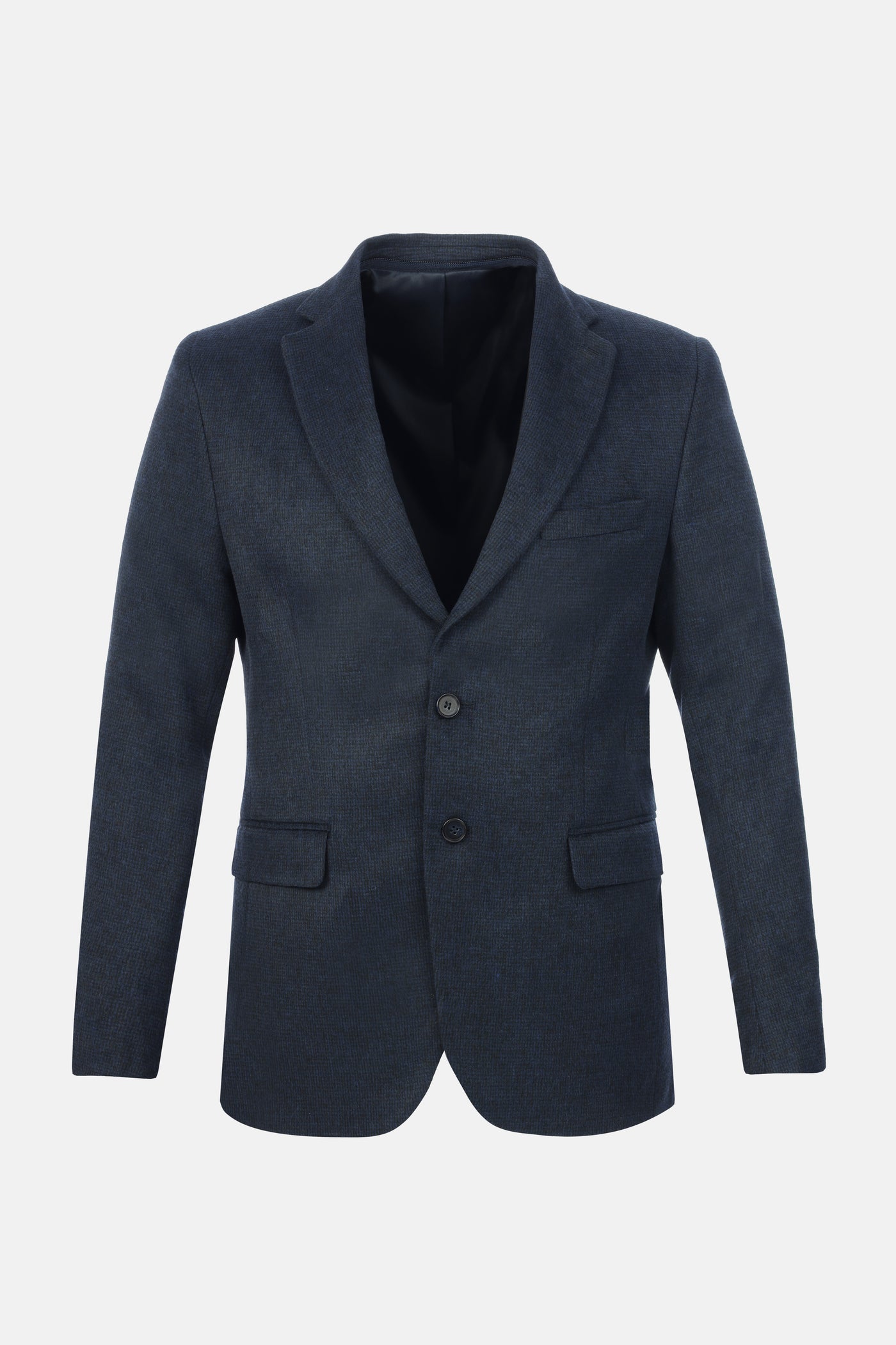 Woven Drak Navy & Black Blazer with removable padded piece
