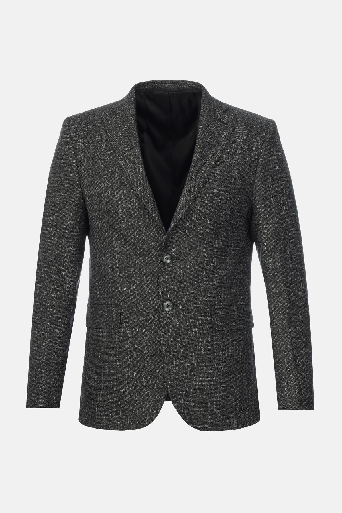 Woven Jaquard  Black & White Blazer with removable padded piece