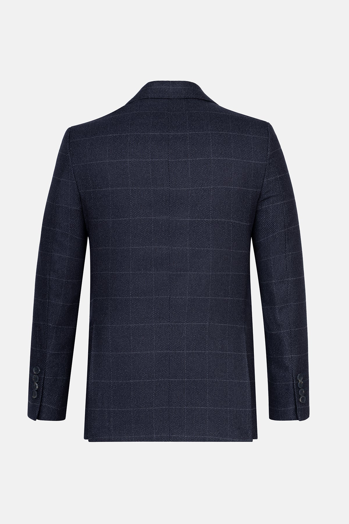 Twill Patterned Navy Blazer