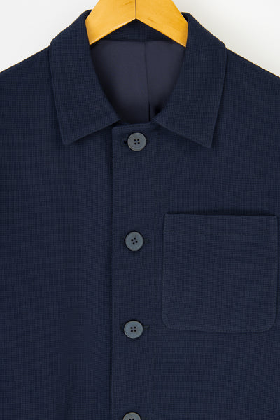 Jacquard Navy Shacket