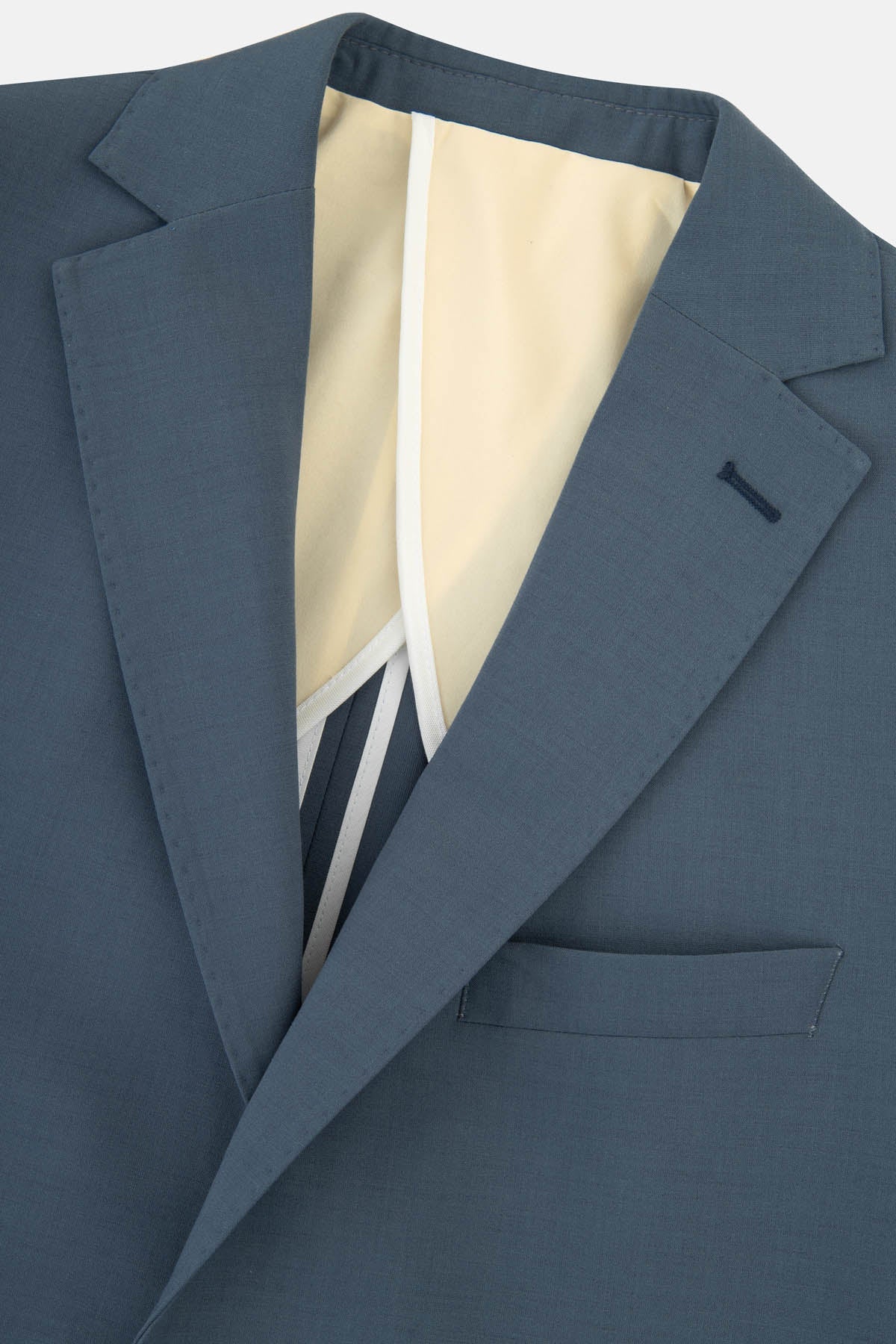 Solid Teal Blue  Blazer - 2
