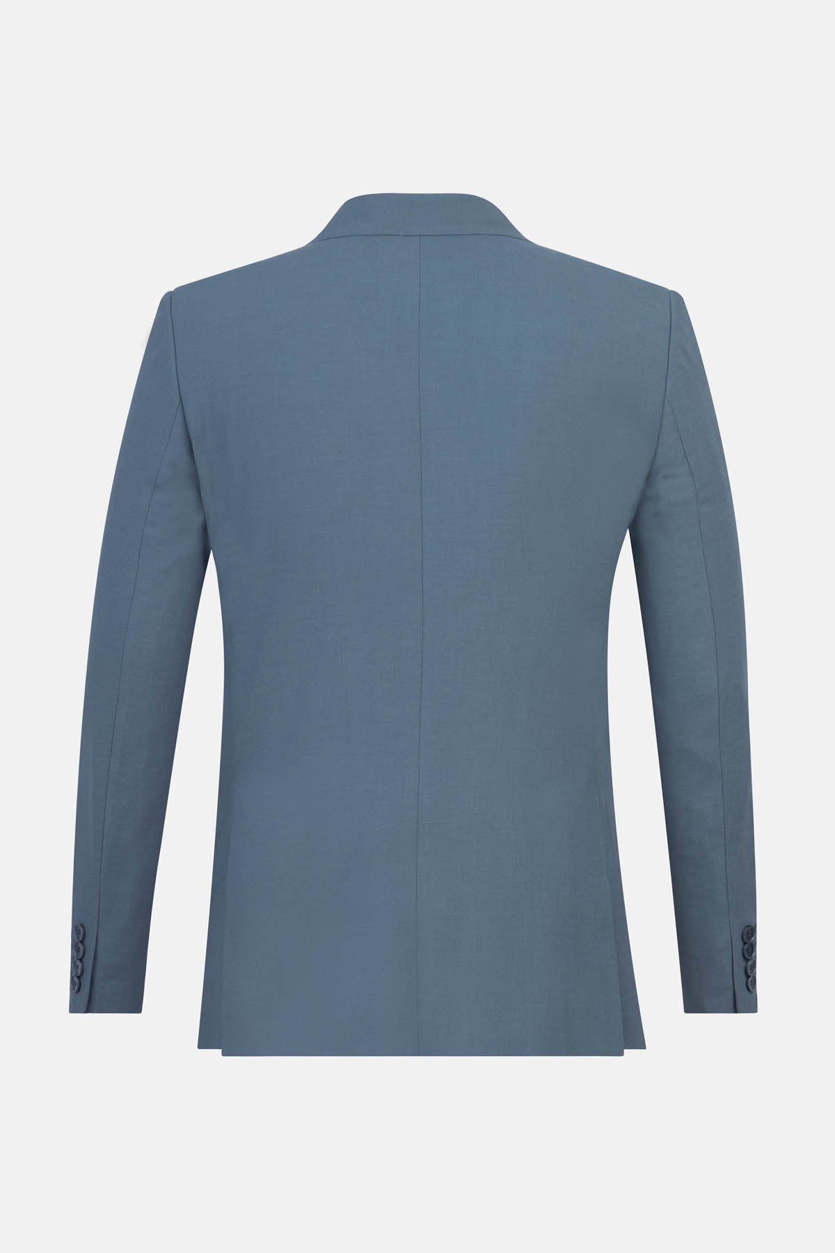 Solid Teal Blue  Blazer - 5