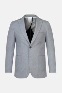 Tweed Light Blue Blazer - 1