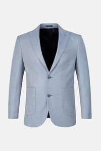 Jacquard Powder Blue Blazer - 1