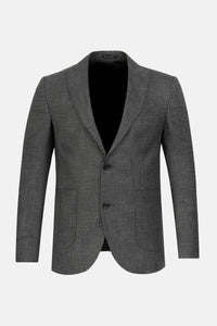 Jacquard Dark Gray Blazer - 1