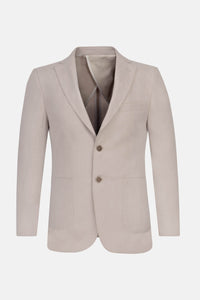 Patterned Silver Beige Blazer - 1