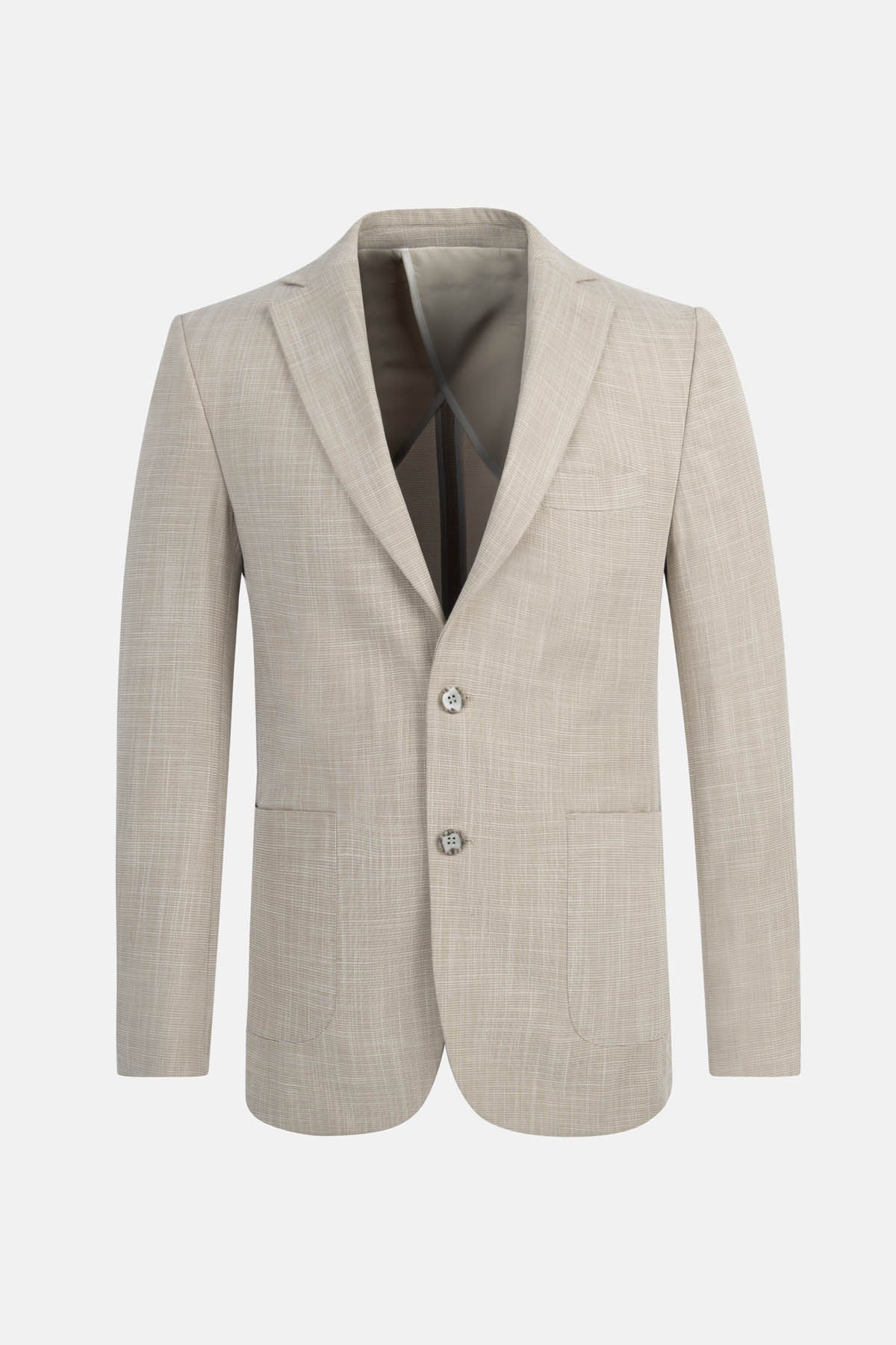 Patterned Light-Beige Blazer