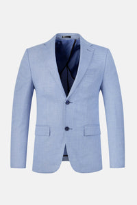 Jacquard Light Blue Blazer - 1