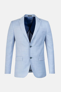 Linen-look Light Blue Blazer - 1