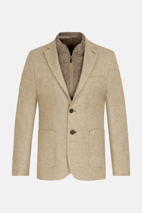 Beige Blazer with removable padded piece - 1