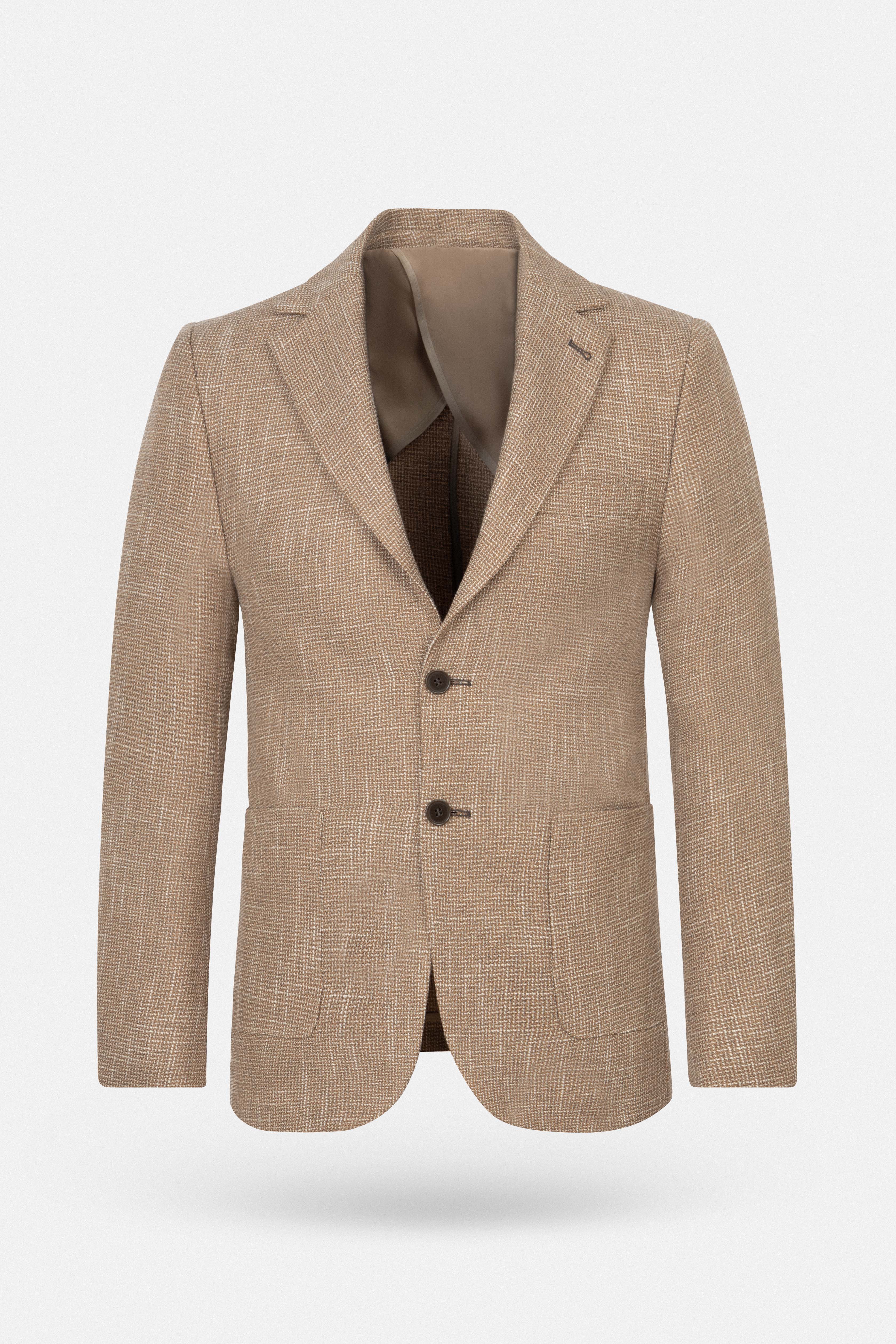 Jacquard Camel Blazer