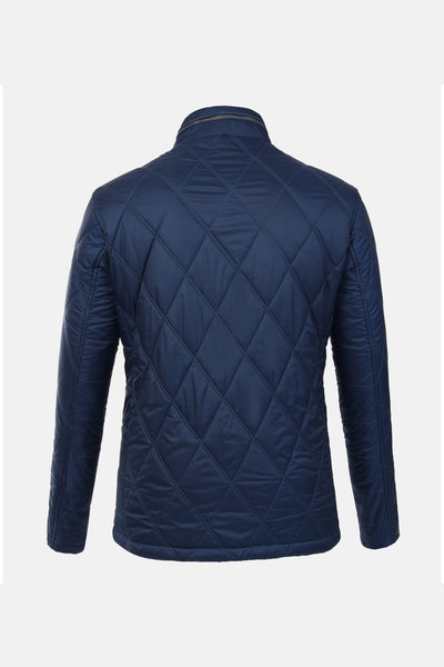 Diamond Shape Waterproof Navy Sweater Jacket