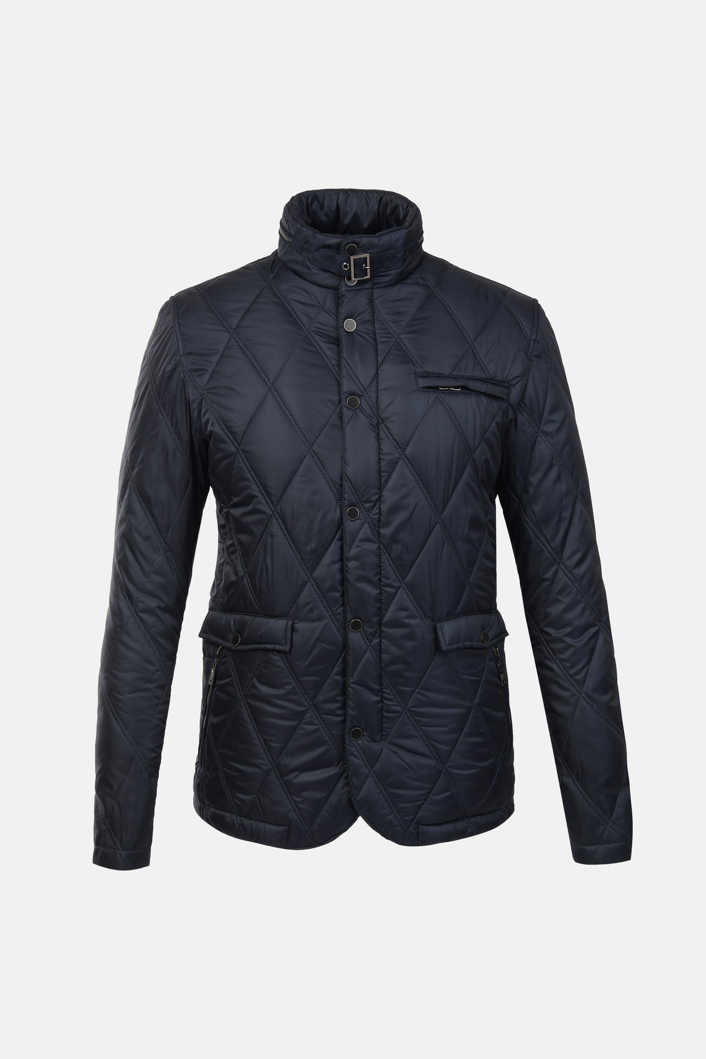 Diamond Shape Waterproof Dark Navy Sweater Jacket