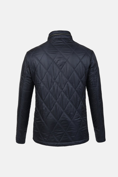 Diamond Shape Waterproof Dark Navy Sweater Jacket