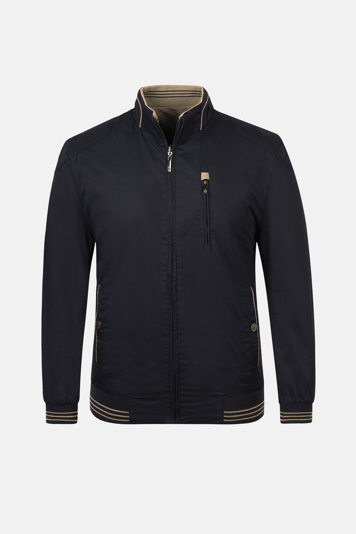 Navy & Khaki double-face Waterproof Jacket