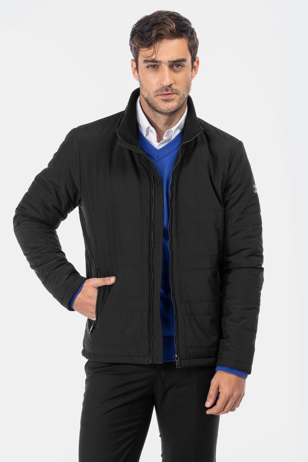 Waterproof Black Sweater Jacket