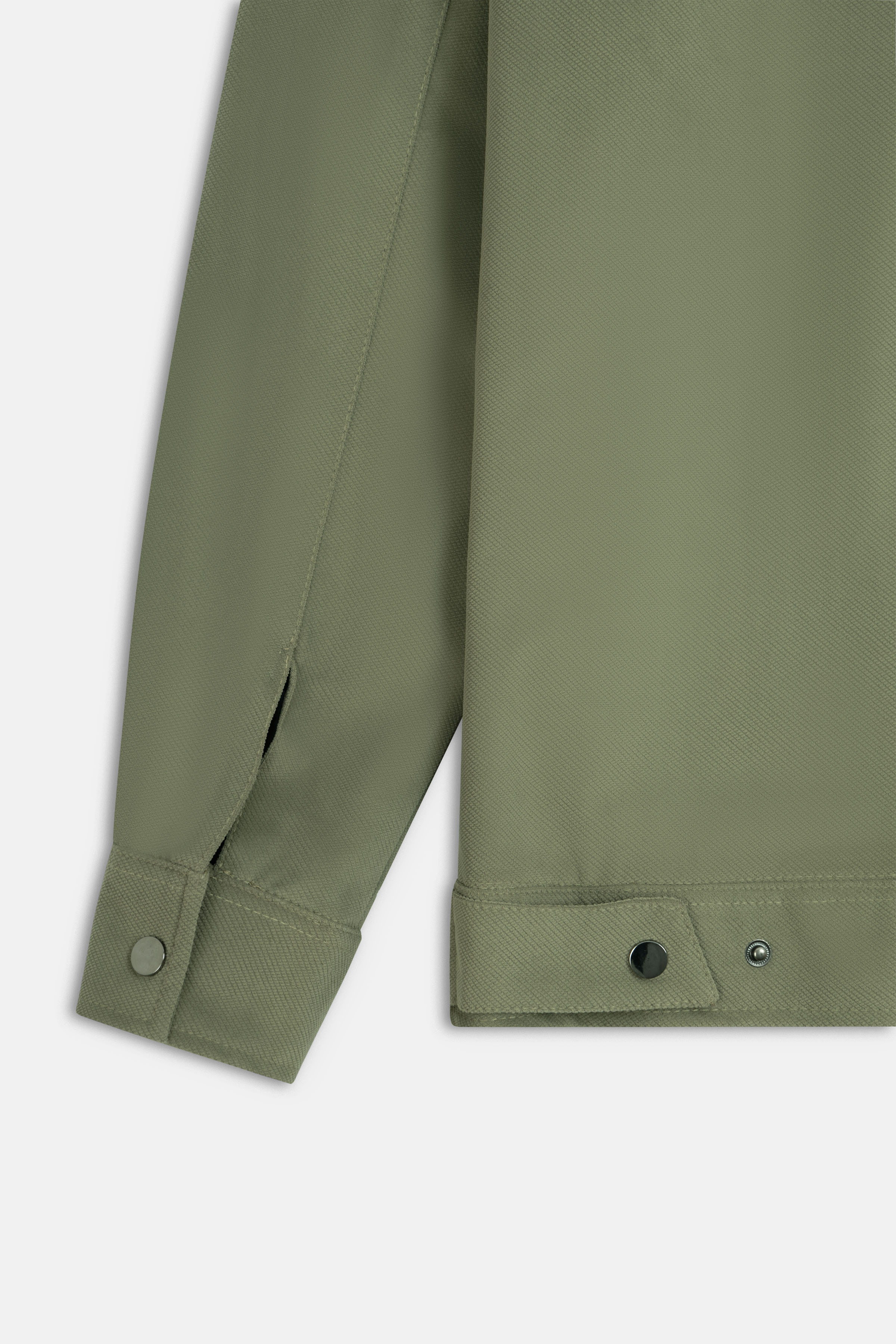 Zip-Up Chamois Green Jacket