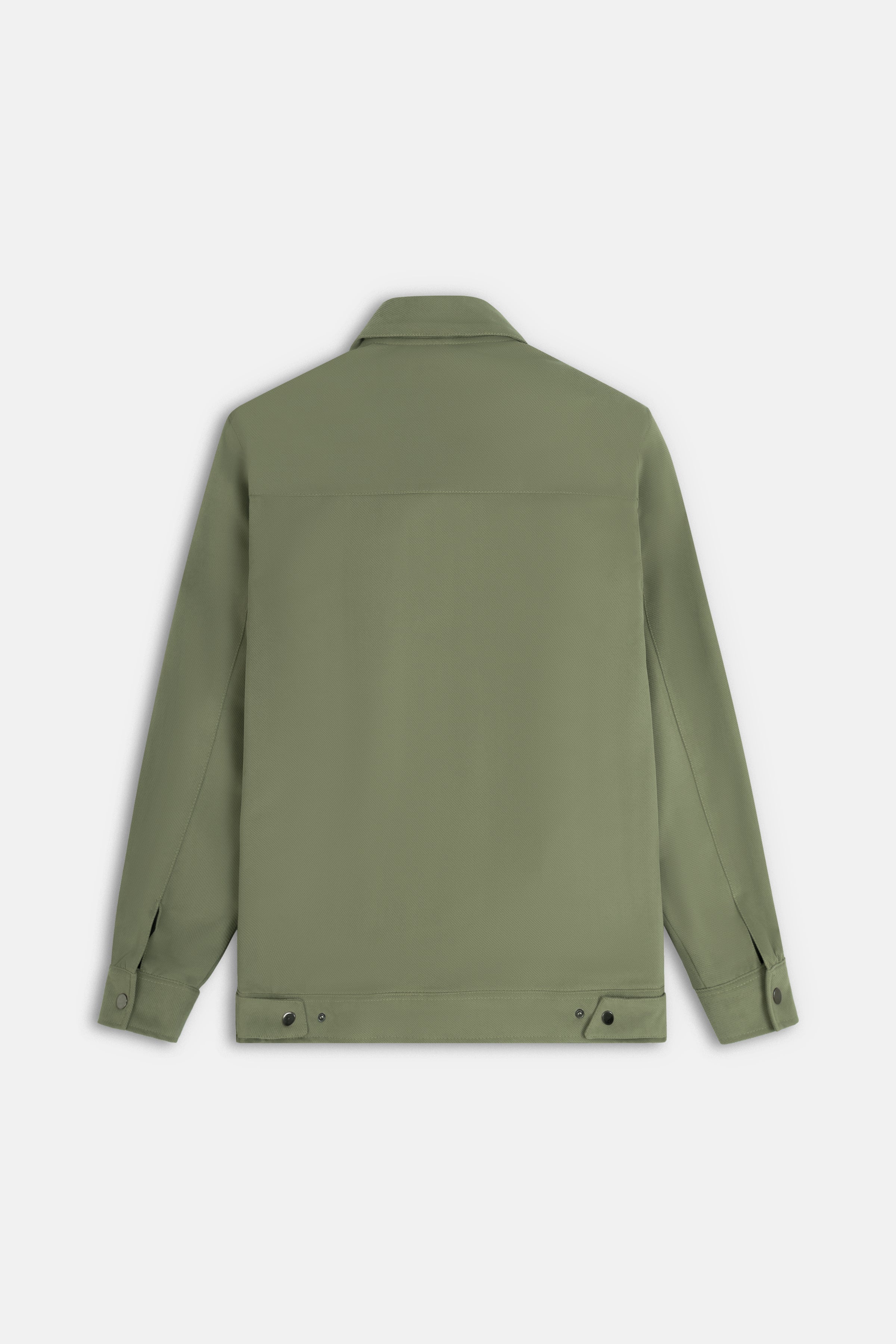 Zip-Up Chamois Green Jacket