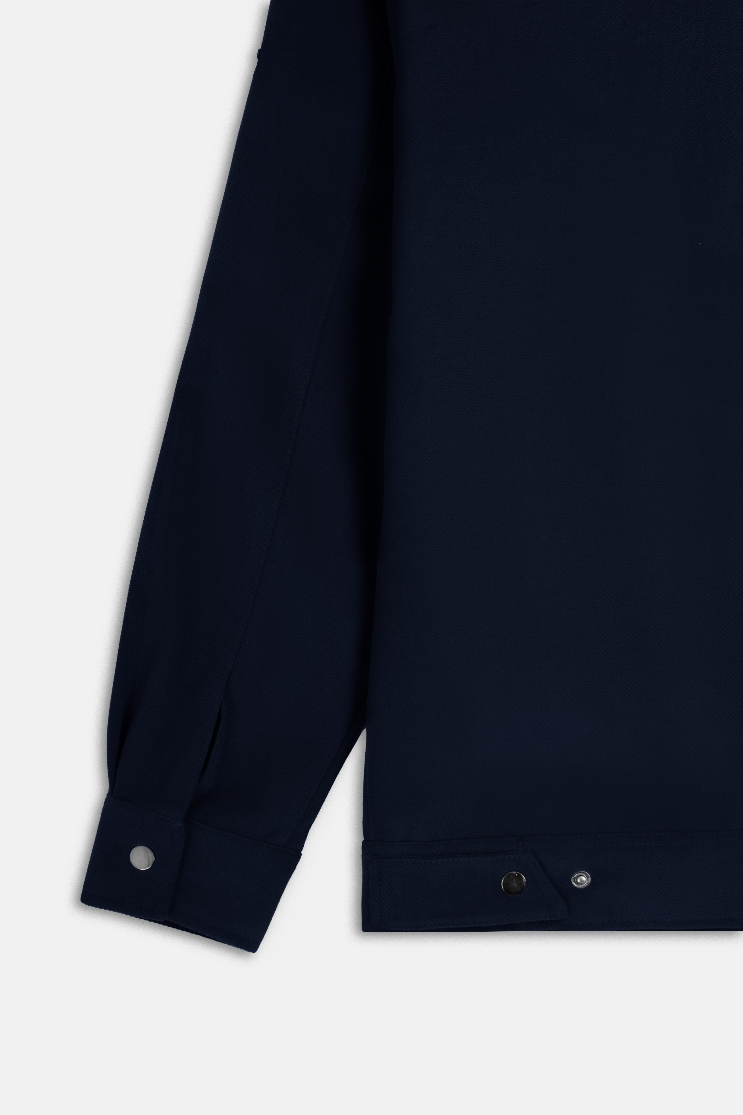 Zip-Up Chamois Navy Jacket - 3