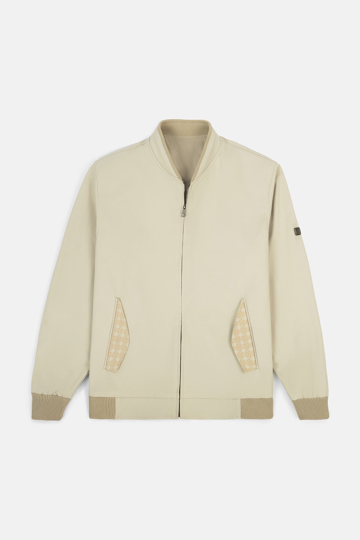 Bomber Light Beige Jacket - 1