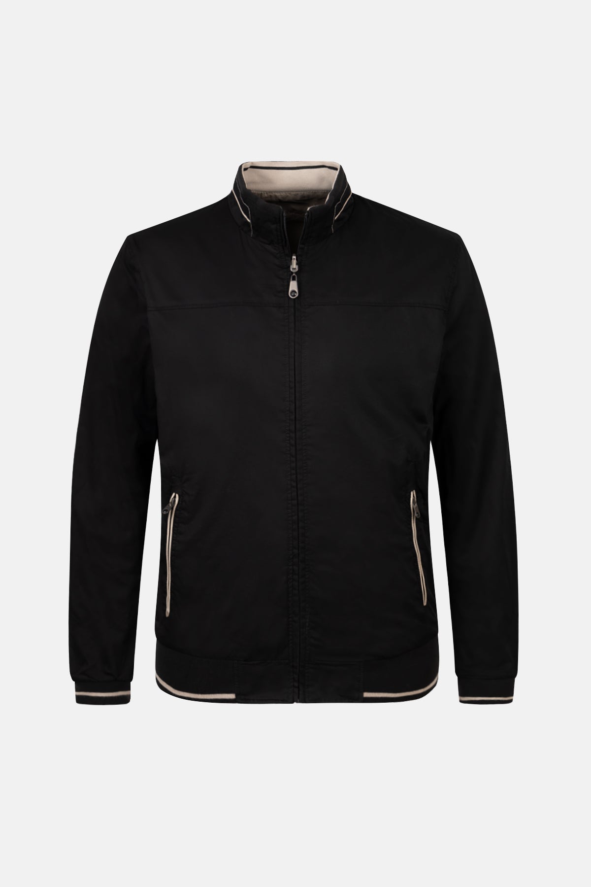 Black and Beige double-face Waterproof Jacket