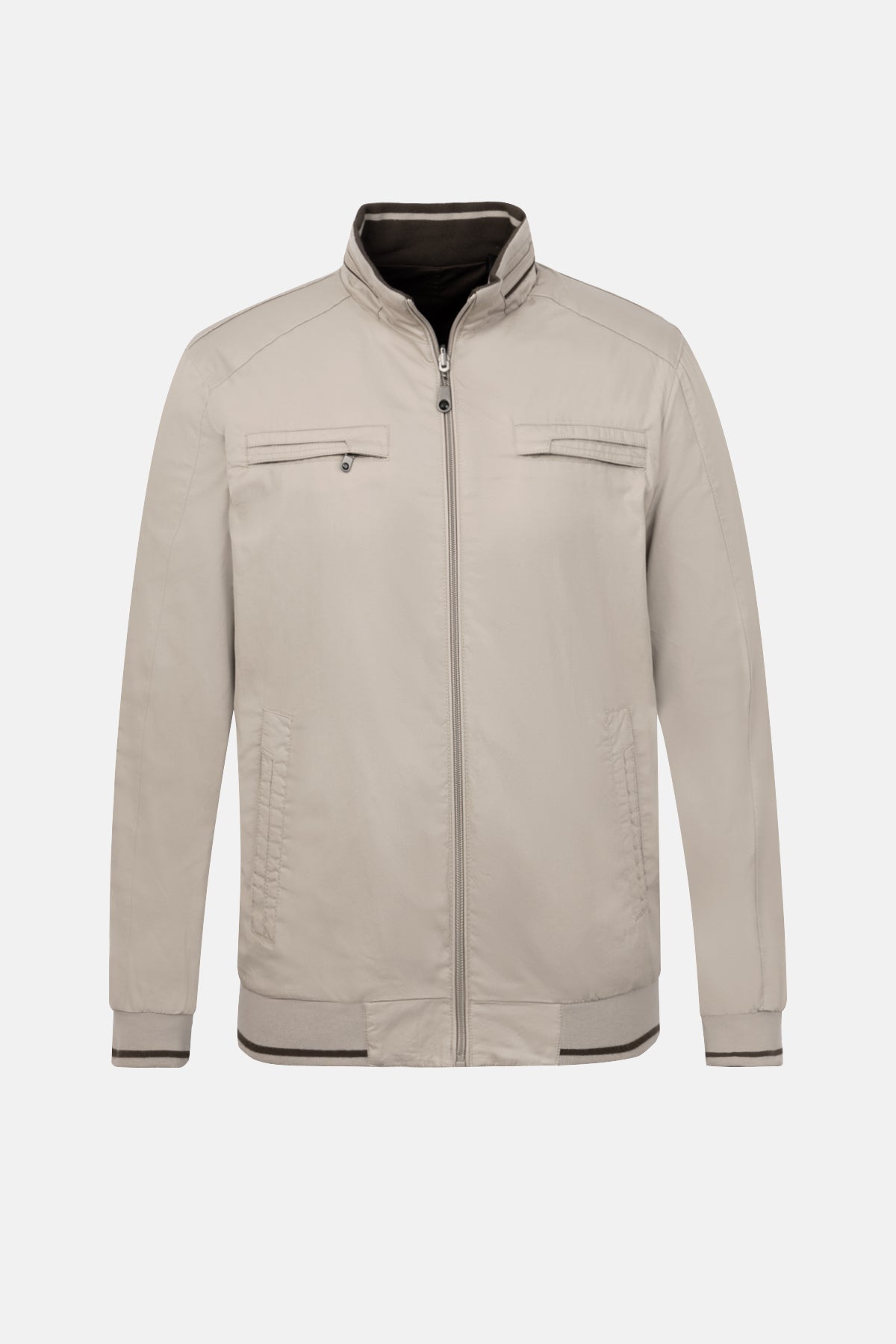 Beige and Coffee double-face Waterproof Jacket